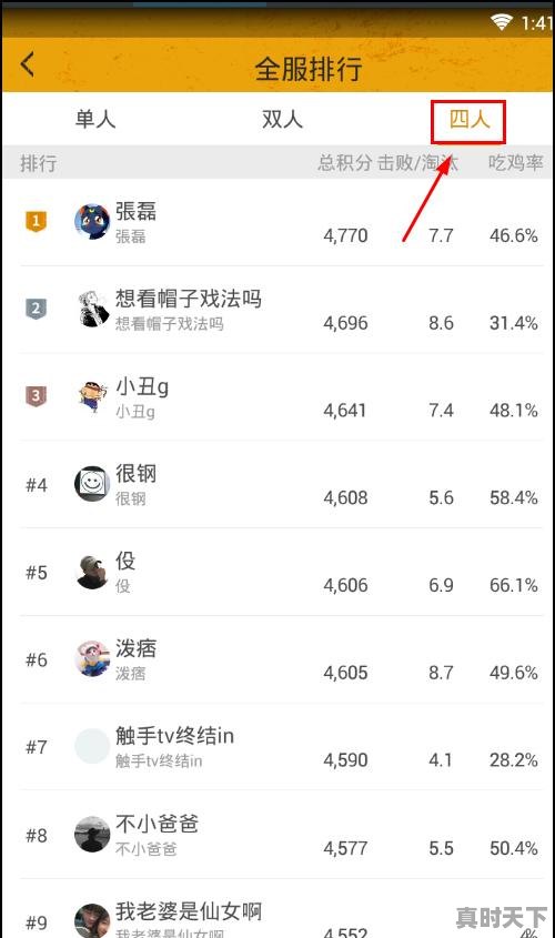8、刺激战场怎么查询全服排行榜和高手战绩,绝地求生热门游戏排行榜在哪看啊 - 真时天下
