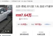 8万6的二手车首付4万月分期48供多少钱