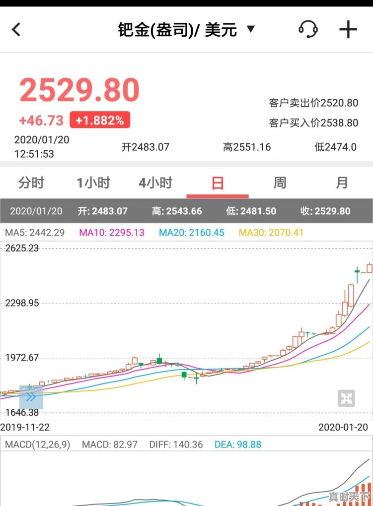 钯金价格历史上首次突破2000美元，随后出现获利回吐，你怎么看 - 真时天下